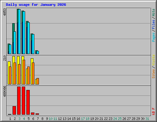 Daily usage for January 2026