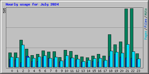 Hourly usage for July 2024