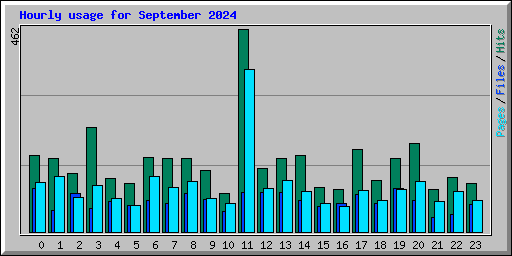 Hourly usage for September 2024