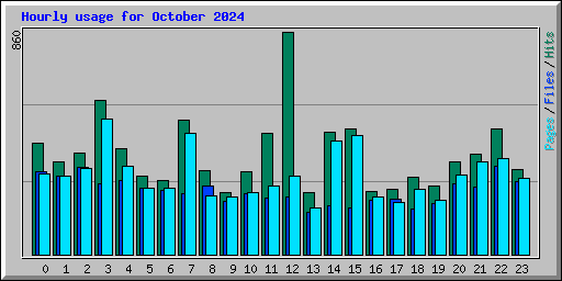 Hourly usage for October 2024