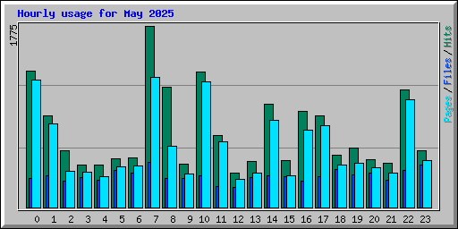 Hourly usage for May 2025