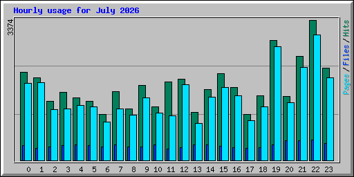 Hourly usage for July 2026