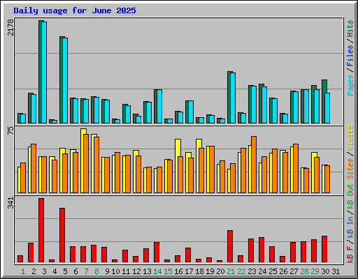 Daily usage for June 2025
