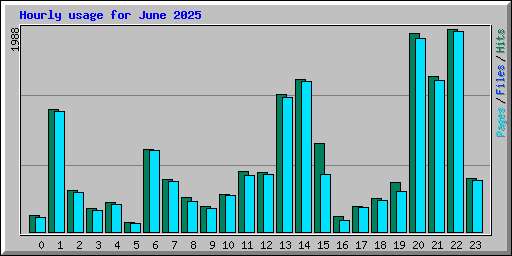 Hourly usage for June 2025