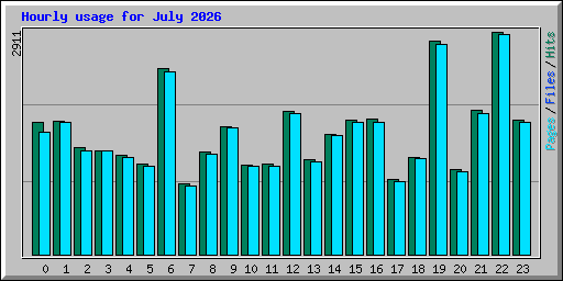 Hourly usage for July 2026